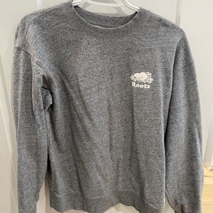 roots grey salt & pepper crew neck